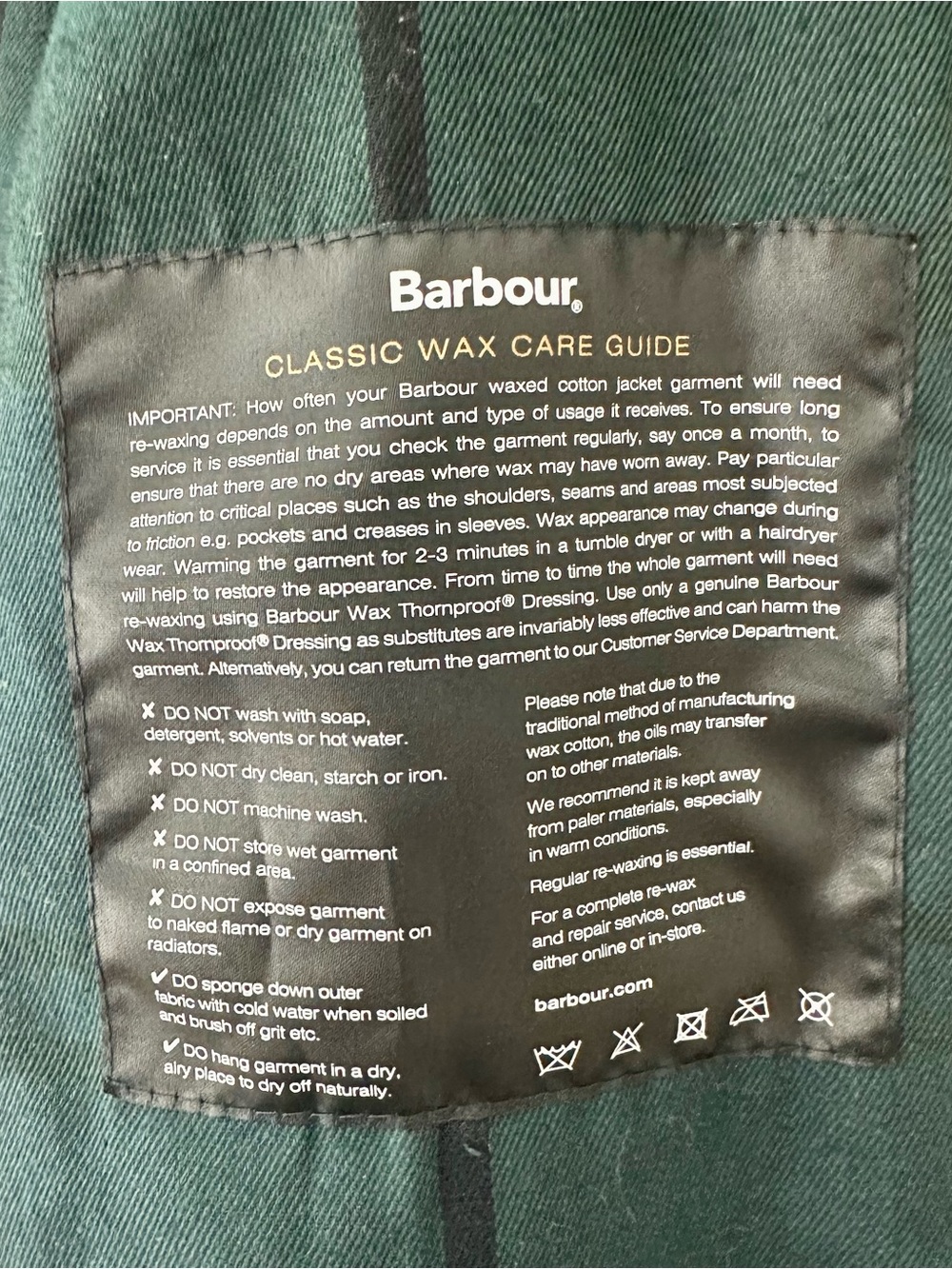 Barbour Gunnerside Wax Jacket Black Size 8 Gently Used - Picture 15 of 15